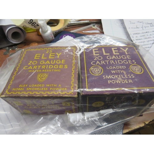 292 - 17 boxed Eley 20 gauge  & 19 boxed Eley 20 gauge