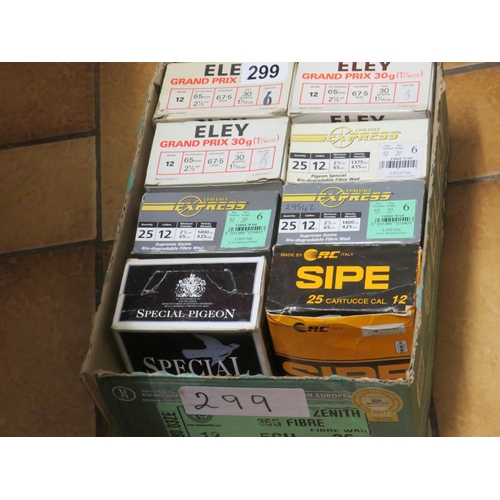 299 - 200 assorted 12 gauge cartridges for game shooting