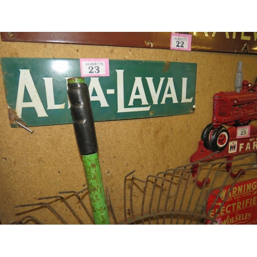 23 - Enamel sign Alfa-Lawal 13.5