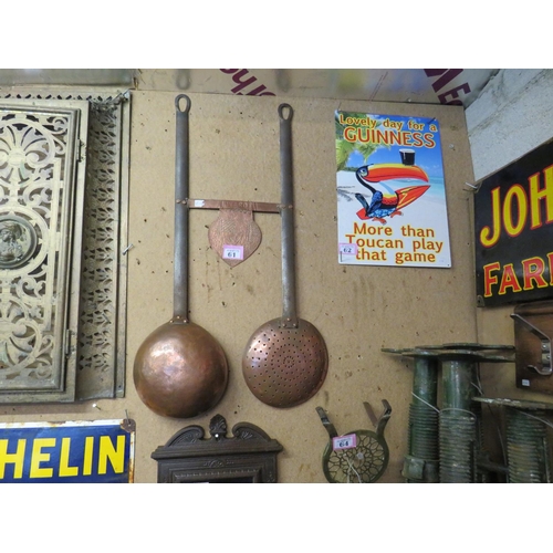 61 - Copper & iron display of ladies signed Livarot