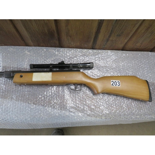 203 - Smk model 15 .177 air rifle with 4x15 scope