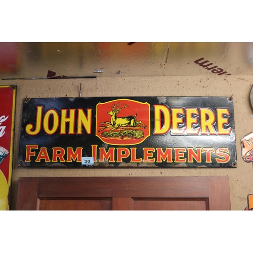 30 - Enamel on iron,John Deere sign 35