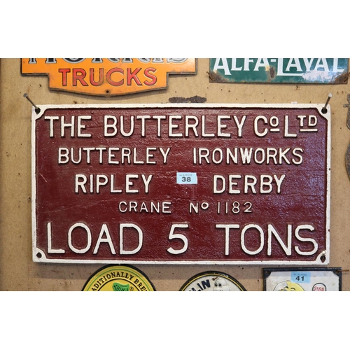 38 - Antique iron sign 29