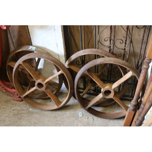 6 - 4 cast iron shepherd hut wheels