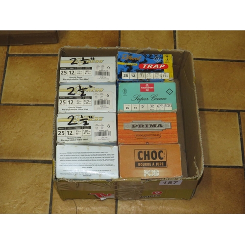 187 - 200 assorted 12 gauge cartridges