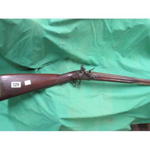 329 - 19th century Flintlock 12 bore sporting Gunn by Garlik 37.5