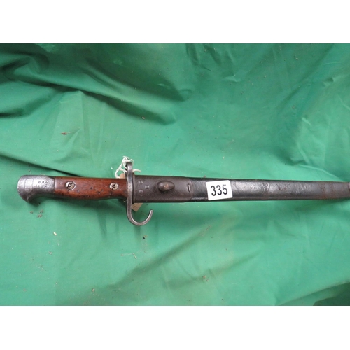 335 - Rare WW1 British hook & quiliion bayonet (very hard to find)