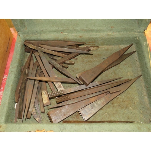 344 - 36 German maxed & dated 1918 wood checkering tools(rare find)