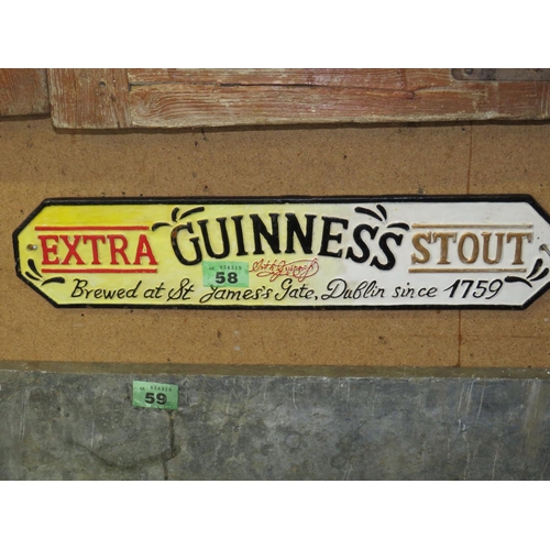 58 - Cast iron Guinness sign 22