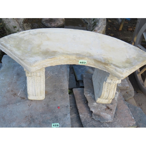 457 - Reconstituted stone bench seat