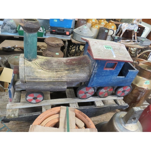 969 - Wooden scale model rocking train