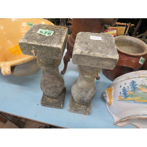 978 - Pair reconstituted stone stands