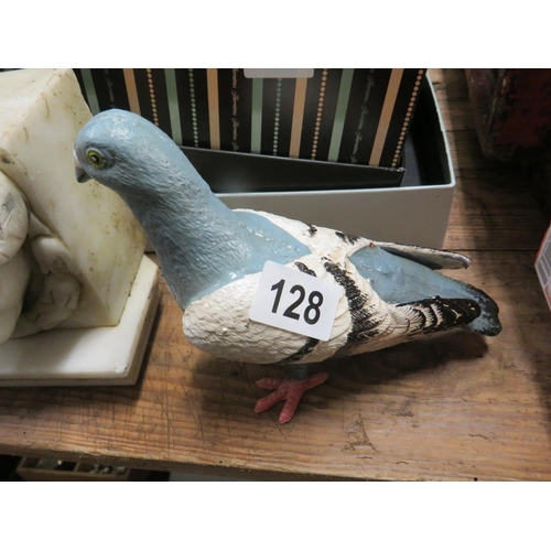 128 - Cast iron wood pigeon