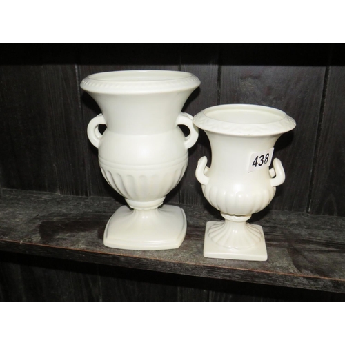 438 - 2 Dartmouth pottery vases