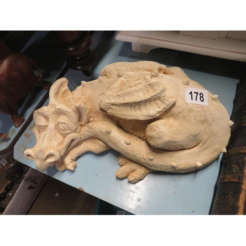 178 - Reconstituted stone dragon