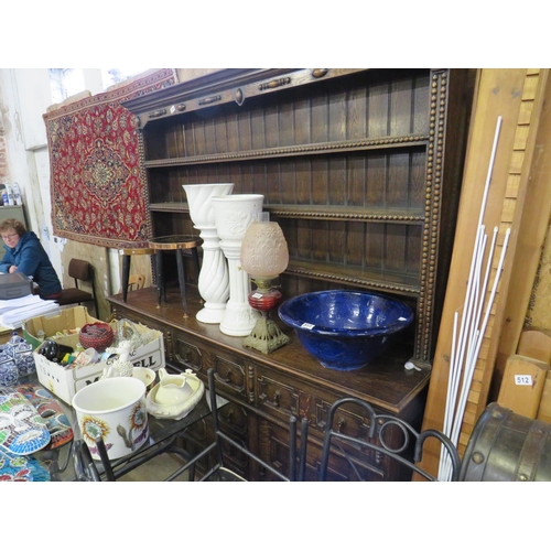 508 - 7ft carved oak dresser