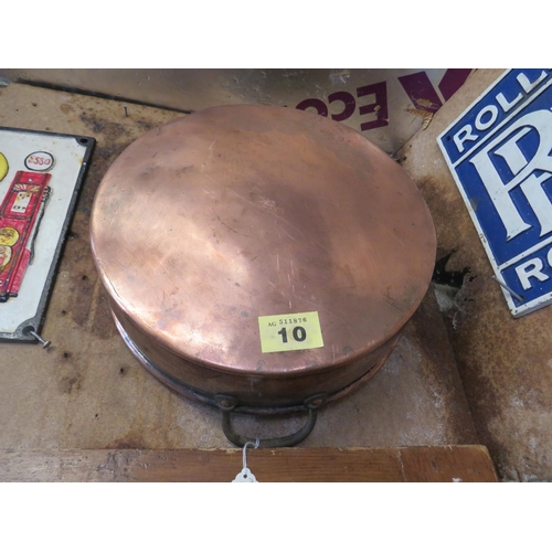 10 - Victorian copper preserve pan