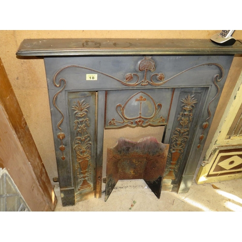 18 - Cast iron Edwardian fireplace