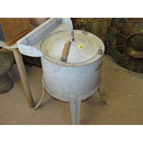 63 - Early galvanised hand washer