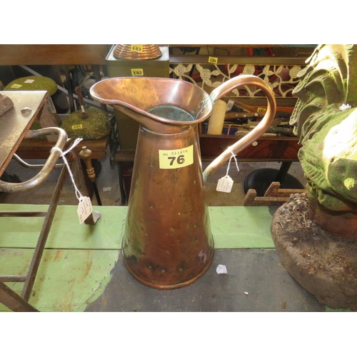 76 - Copper Victorian 2 gallon milk measure