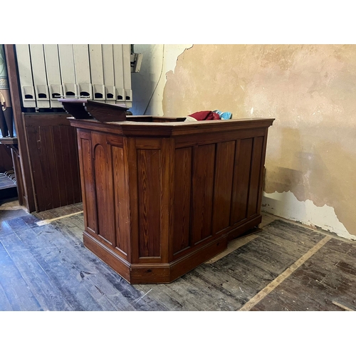 483 - Pitch pine pulpit(in Situ North Tawton)