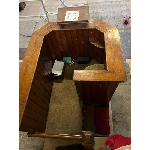 483 - Pitch pine pulpit(in Situ North Tawton)