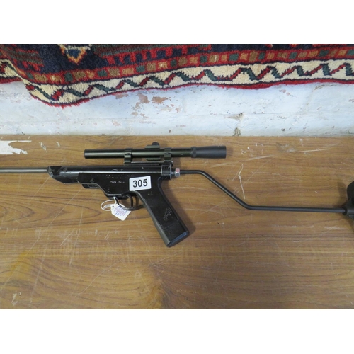 305 - .177 air pistol with crosman 4 X 15 telescopic sight