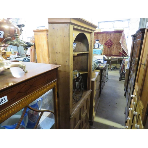 665 - Victorian pine corner cabinet