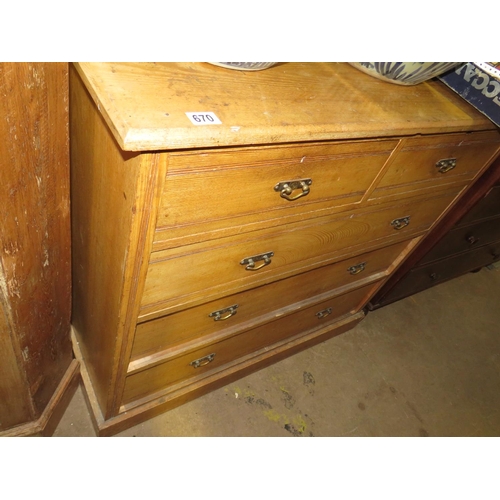 670 - Ash chest 5 drawers