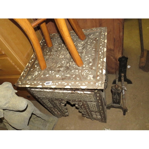 681 - Anglo Indian inlaid occasional table