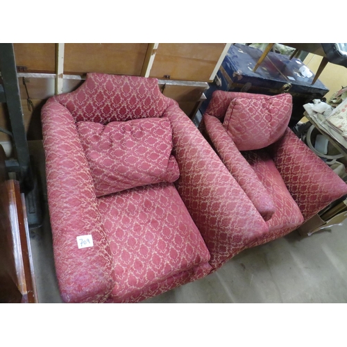 709 - Pair Edwardian tub chairs