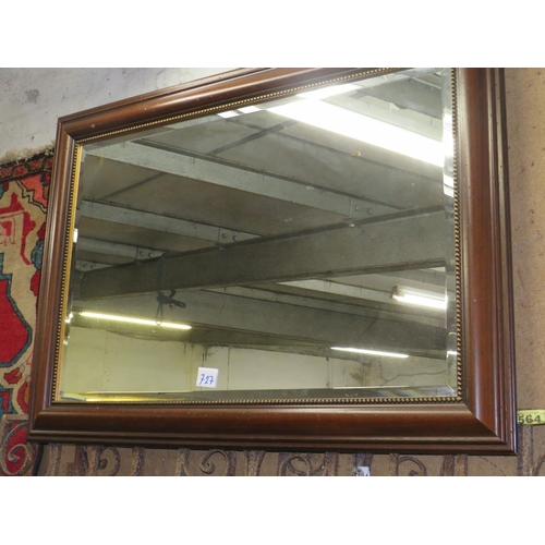 727 - Mahogany framed wall mirror 30