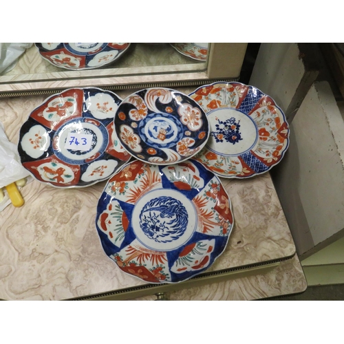 743 - 4 imari wall plates