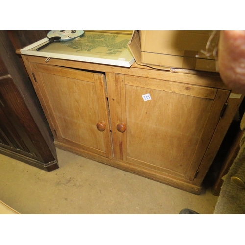 765 - Pine 2 door cabinet