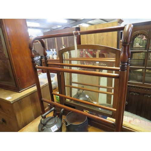 807 - Mahogany towel rail