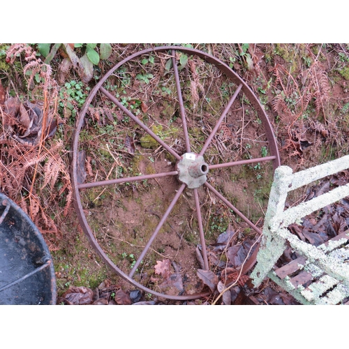 4 - 4ft iron machinery wheel