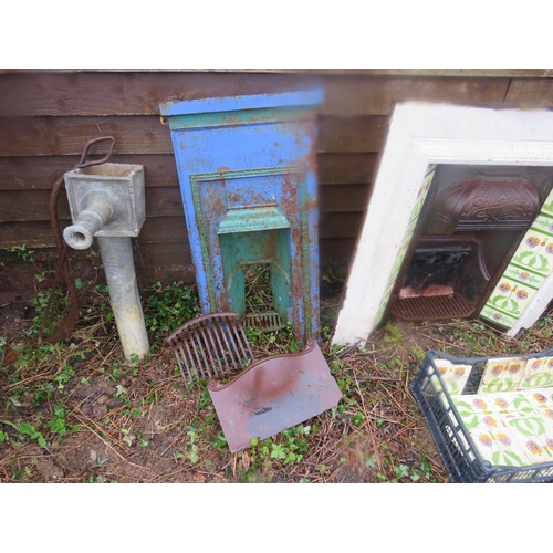 506 - Cast iron bedroom fireplace