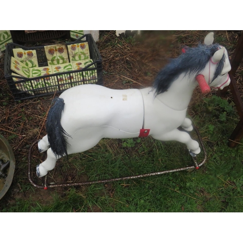 510 - Composition rocking horse