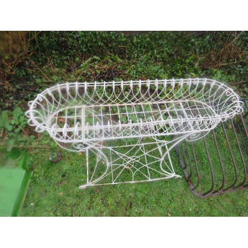 516 - Wire work flower basket