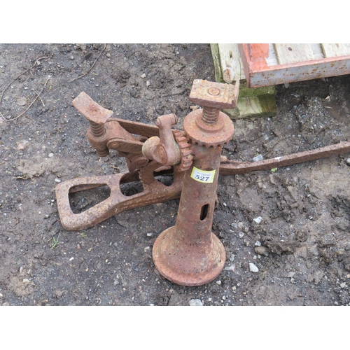 527 - 2 old cart jacks