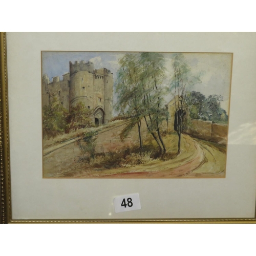 48 - C Dyer watercolour castle 7