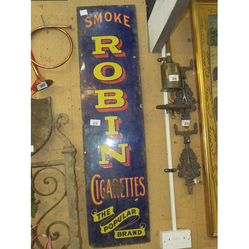 22 - Old enamel sign 48