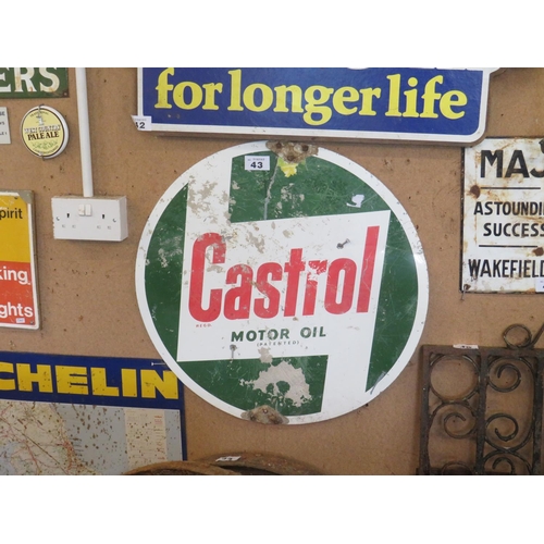 43 - Circular enamel sign diameter 22.5