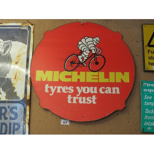 57 - Circular Michelin sign on hard board 25