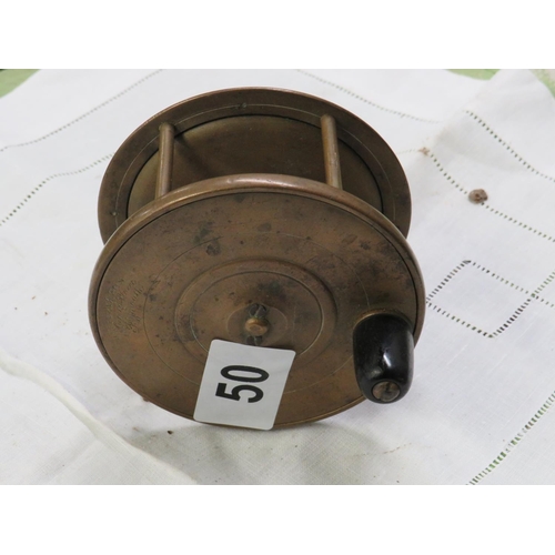 50 - Jeffrey & Son Plymouth brass reel