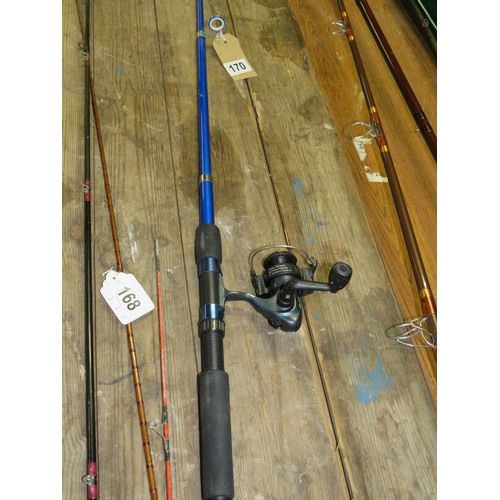 170 - Shakespeare 7ft telescopic spinning rod & reel