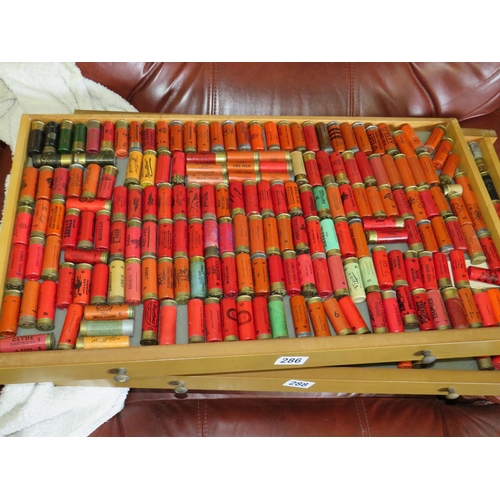 286 - Drawer 182 collectors 12 gauge cartridges