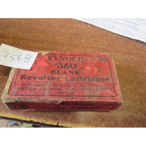 256B - Box Kynoch .380 blank revolver cartridges