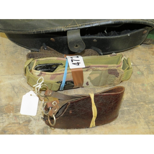 472 - 16 gauge cartridge bag,2 rifle straps,gane carrier & rifle butt