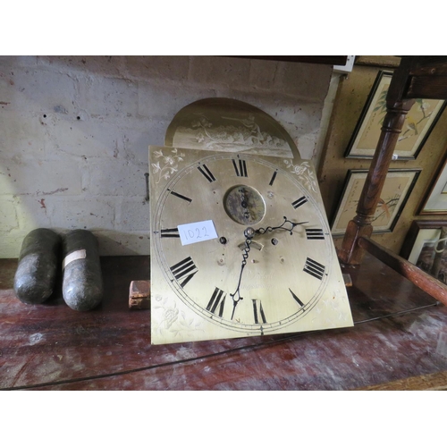 1022 - Grandfather clock weight,clock face ,pendulum,C P Ticknell of Kingsbridge